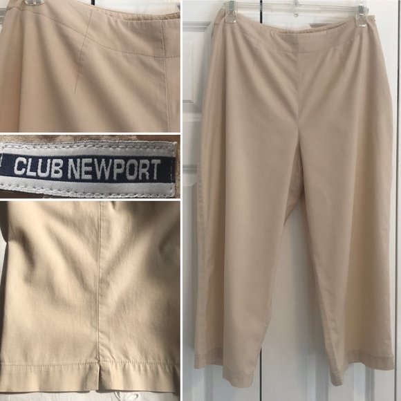 Vintage 80s Club Newport Capris Pants Size 8 USA Soft Light Tan Cropped EUC - Picture 10 of 10